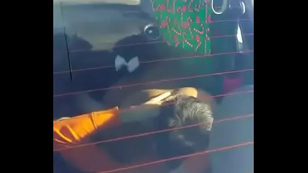 XXX Couple caught doing 69 in car clip Video