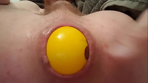 XXX I play with a 3 inch Yellow ball in my ass clips Videos