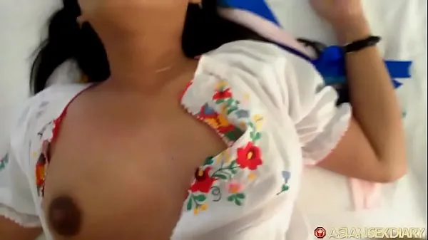 XXX Asian mom with bald fat pussy and jiggly titties gets shirt ripped open to free the melons clips Videos
