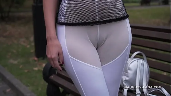 XXX See-through outfit in public clips Videos