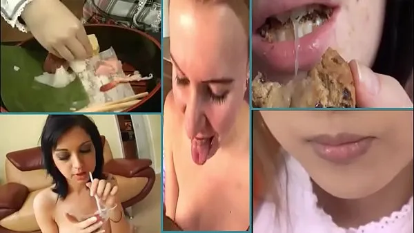 XXX eating cum in food 2 clips Videos
