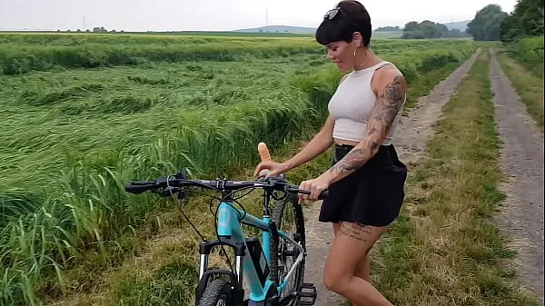XXX Premiere! Bicycle fucked in public horny clips Videos