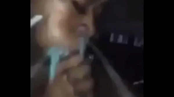 Exploding the black girl's mouth with a cum