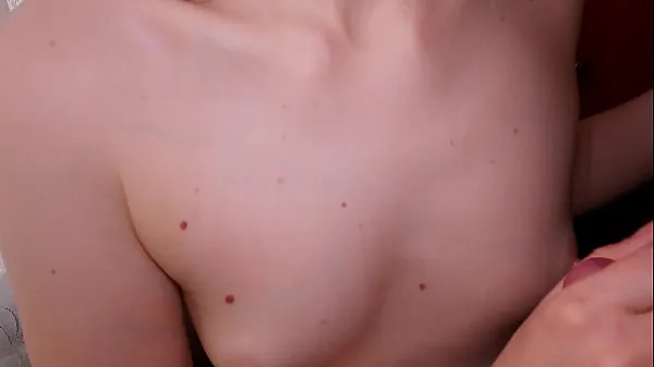 18 year old babe with tiny tits sucks cock