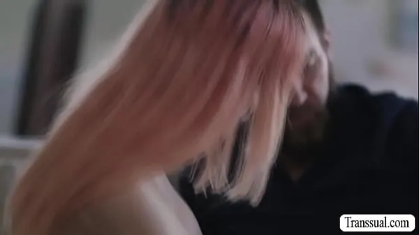 XXX Pink haired TS comforted by her bearded stepdad by licking her ass to makes it wet and he then fucks it so deep and hard क्लिप वीडियो