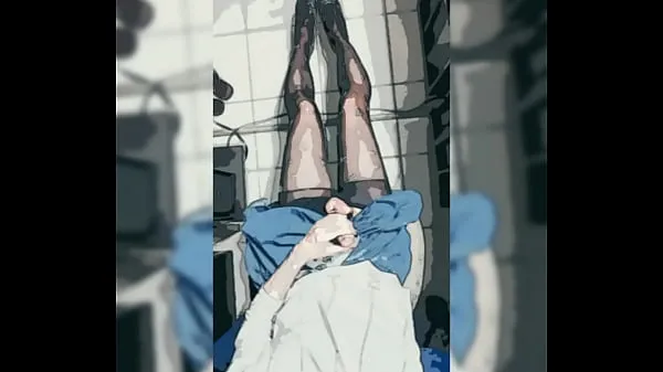 XXX Cosplay short skirt black stockings masturbation klipov Videá