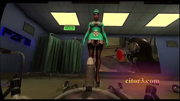 XXX Citor3 3D VR Game latex nurses pump seamen with vacuum bed and pump klipp Videor