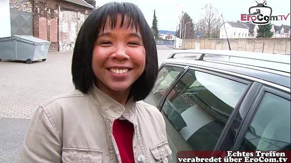 XXX German Asian young woman next door approached on the street for orgasm casting clips Videos